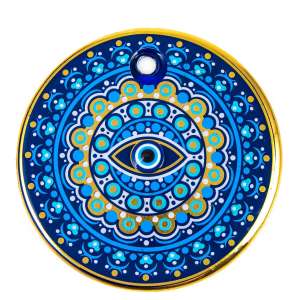 Gilded Tile Evil Eye Bead No. 6
