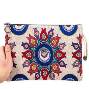 Authentic Tapestry Tulip Patterned Clutch Bag