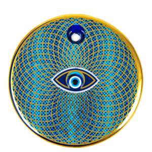 Gilded Tile Evil Eye Bead No. 6