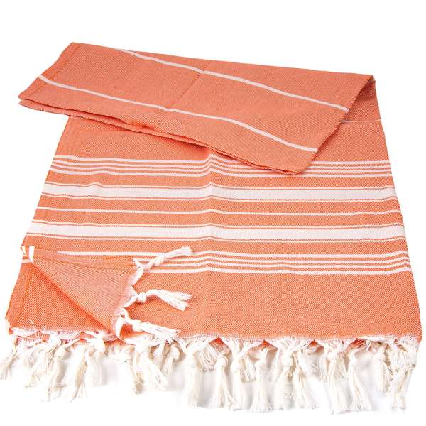 Double Bordered Peshtemal Orange