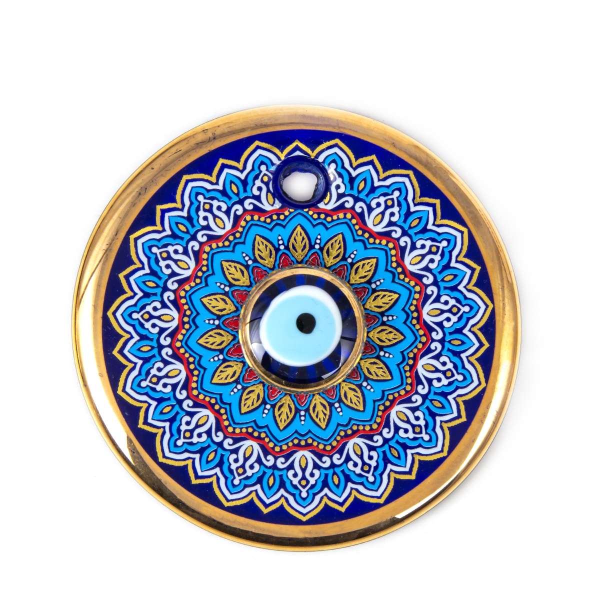 No. 4 Double Stone Gilded Evil Eye Bead