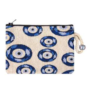 Evil Eye Patterned Tapestry Wallet