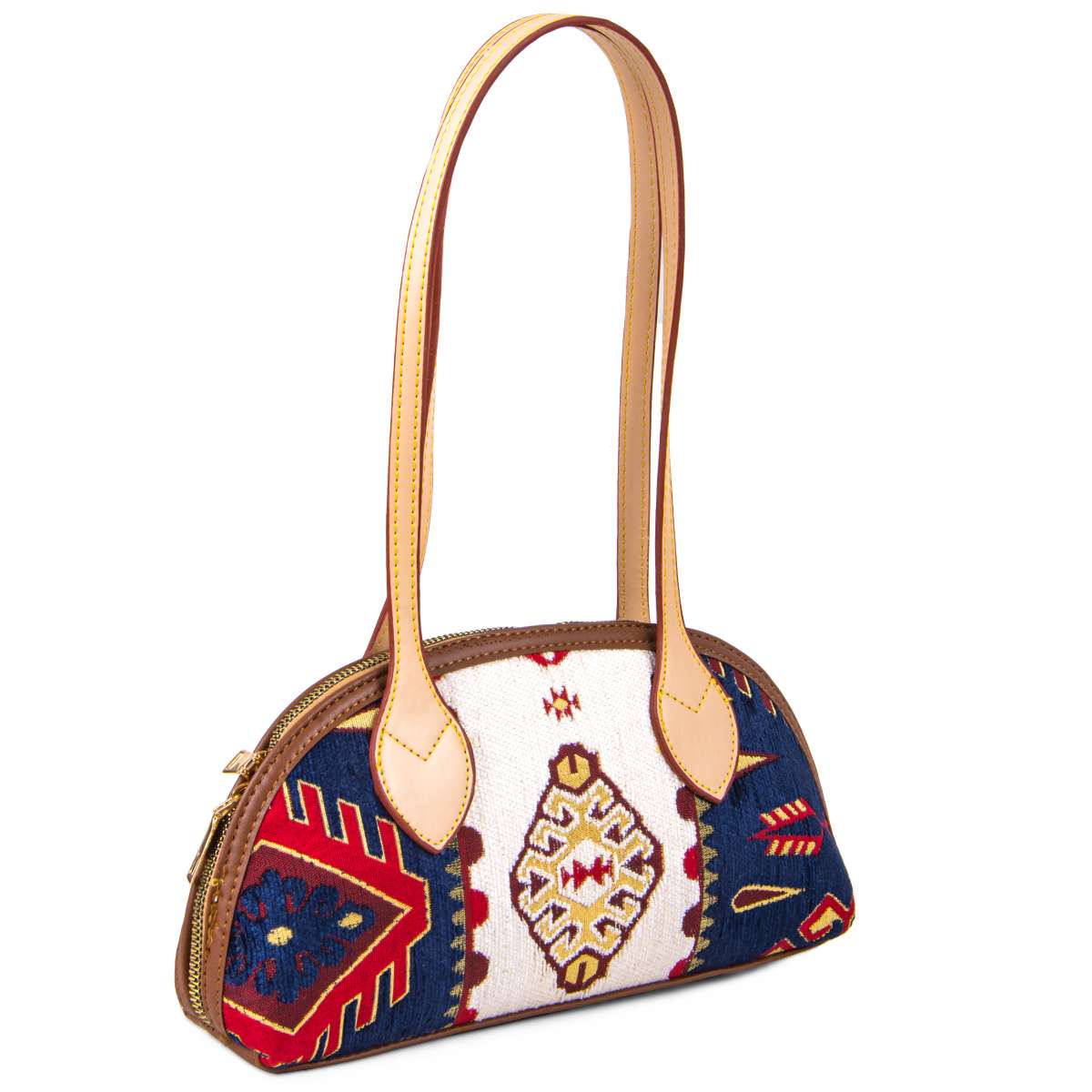 Kilim Patterned Moon Bag