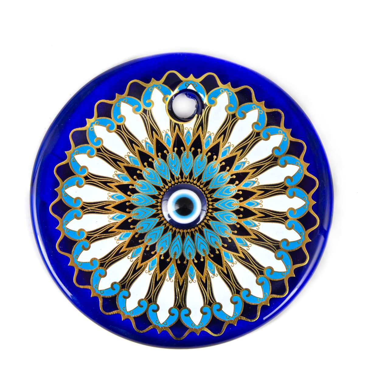 No. 6 Double Stone Gilded Evil Eye Bead