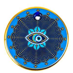 Gilded Tile Evil Eye Bead No. 6