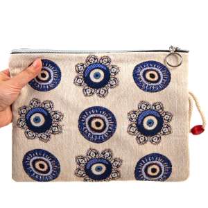 Tapestry Klac Bag with Evil Eye Pattern
