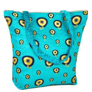 Authentic Handbag with Evil Eye Bead Pattern