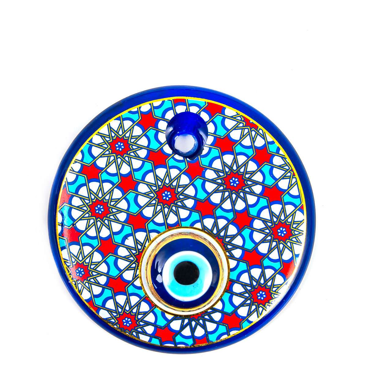 Double Evil Eye Turkish Tile Patterned No 4