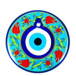 No. 6 Tulip Patterned Evil Eye Bead