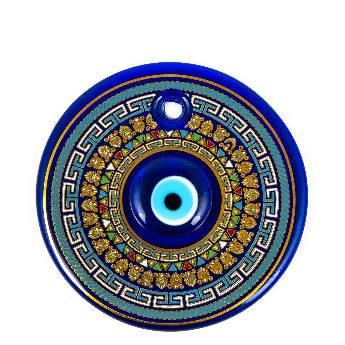 No. 6 Double Stone Mendros Pattern Evil Eye Bead