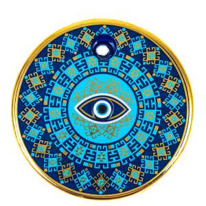 Gilded Tile Evil Eye Bead No. 6