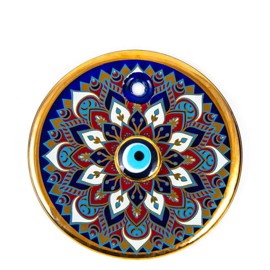 No. 6 Double Stone Gilded Evil Eye Bead