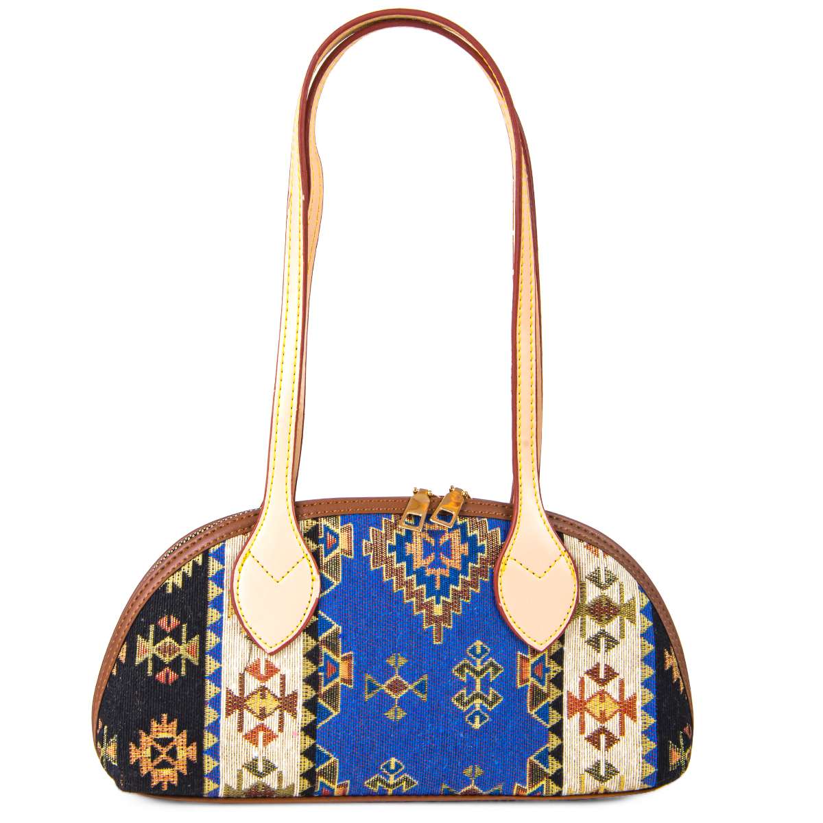Kilim Patterned Moon Bag