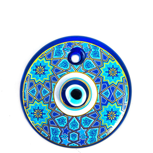 Double Evil Eye Turkish Tile Patterned No 4