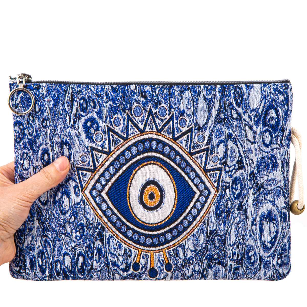 Authentic Tapestry Evil Eye Patterned Klaç Bag