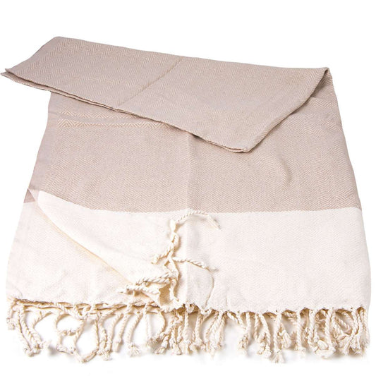 Herringbone Peshtemal Cream