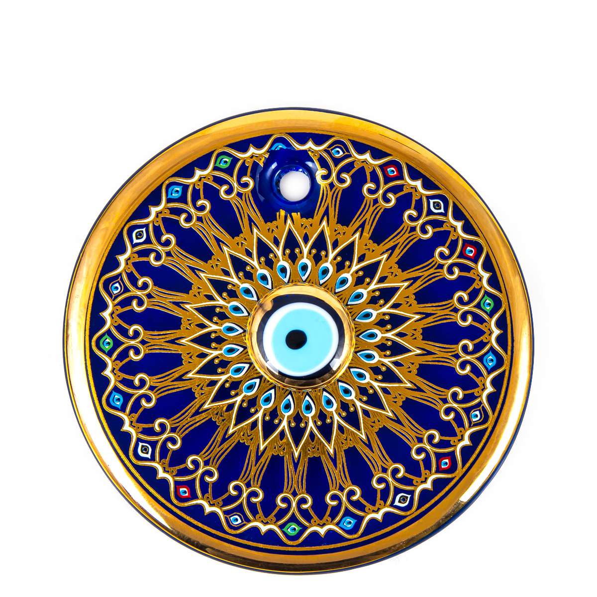 No. 6 Double Stone Gilded Evil Eye Bead