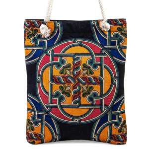 Tapestry Authentic Patterned Saddle Bag