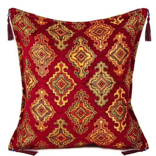 45x45 Carpet Pattern Red Cushion