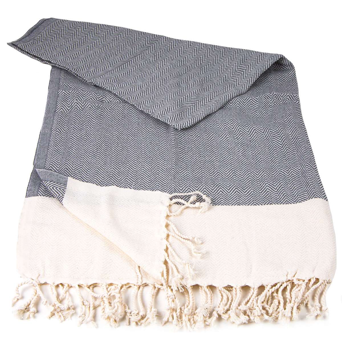 Herringbone Peshtemal Gray