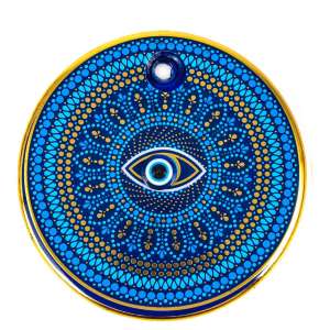 Gilded Tile Evil Eye Bead No. 6