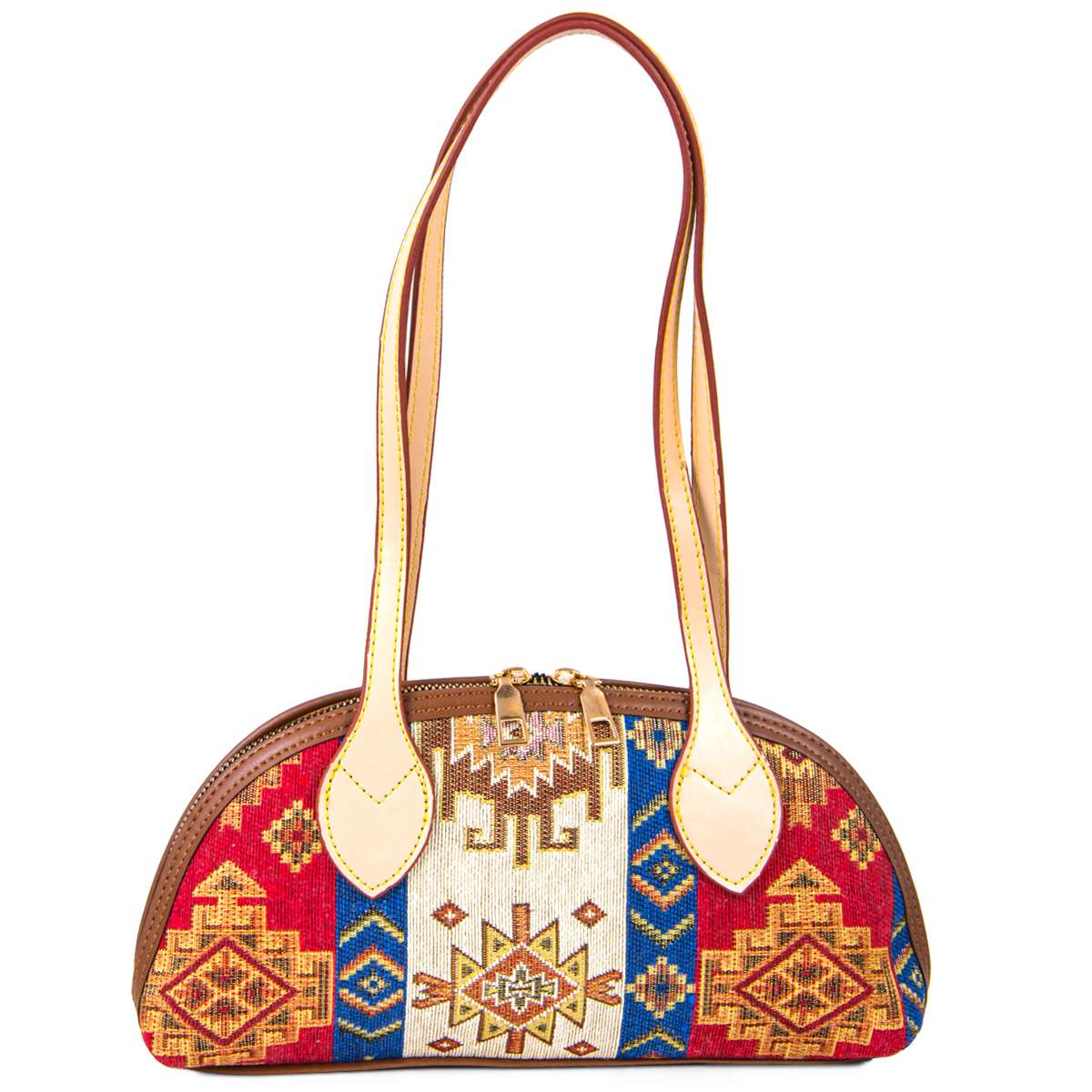 Kilim Patterned Moon Bag