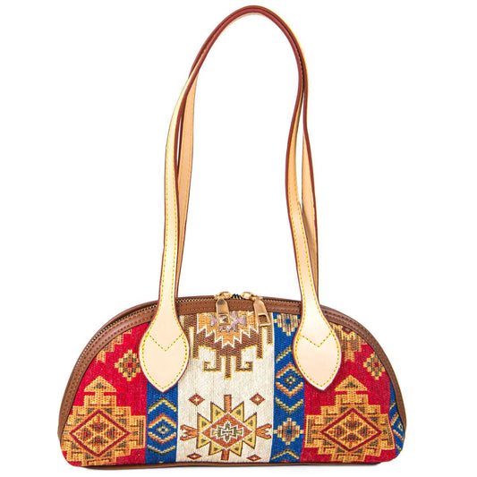 Kilim Patterned Moon Bag