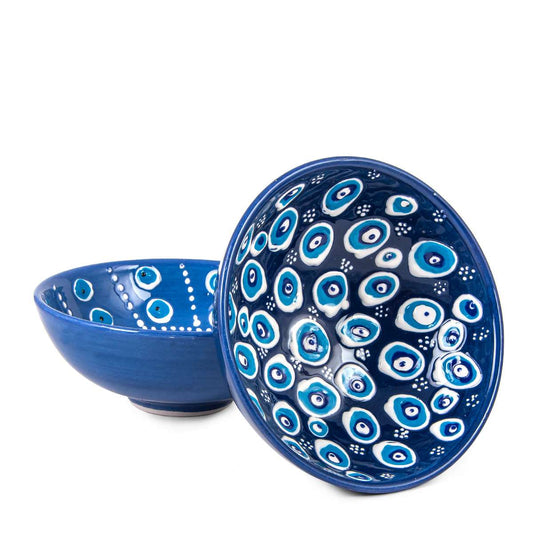 10 cm Evil Eye Designed Hand Made Turkish Ceramic Bowl