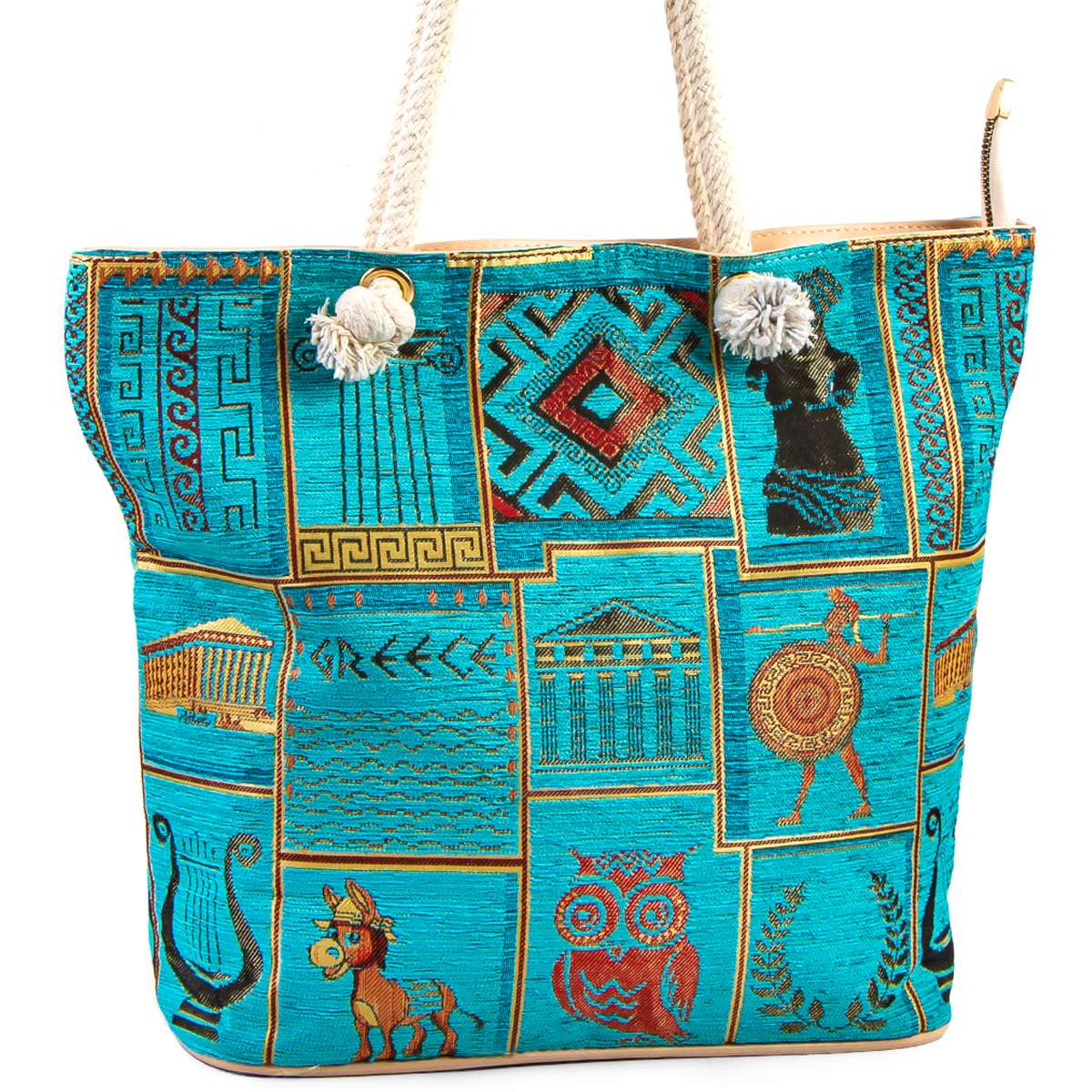 Greece Authentic Handbag Turquoise