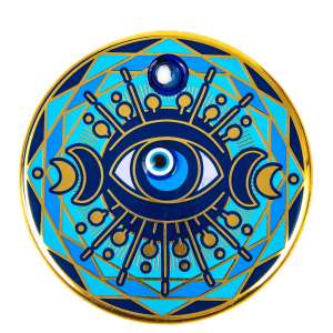 Gilded Tile Evil Eye Bead No. 6