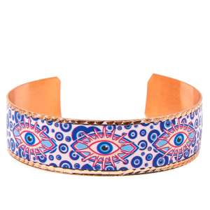 Copper Bracelet with Evil Eye