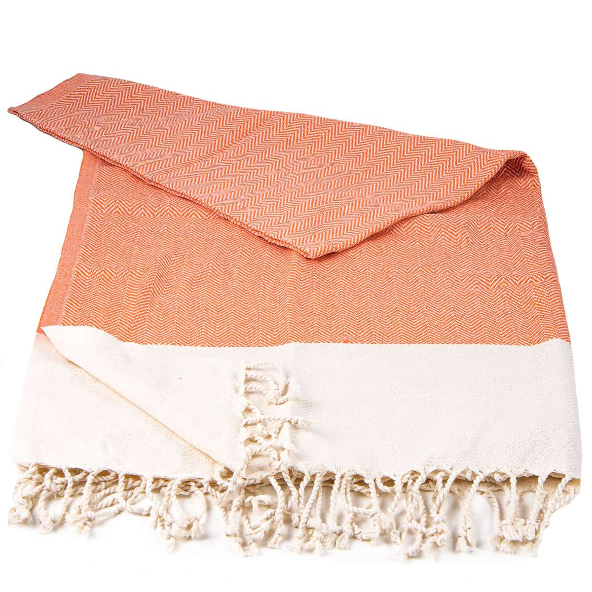 Herringbone Peshtemal Orange