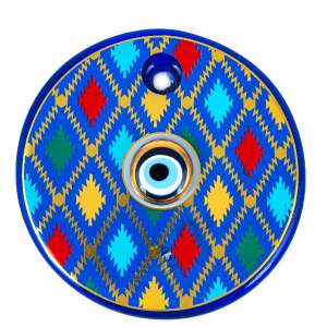 No. 6 Stone Tile Patterned Evil Eye Bead
