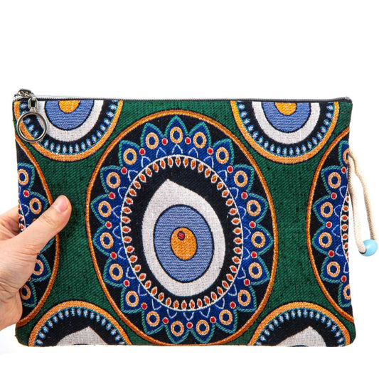 Authentic Tapestry Evil Eye Patterned Klaç Bag
