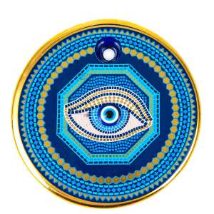 Gilded Tile Evil Eye Bead No. 6