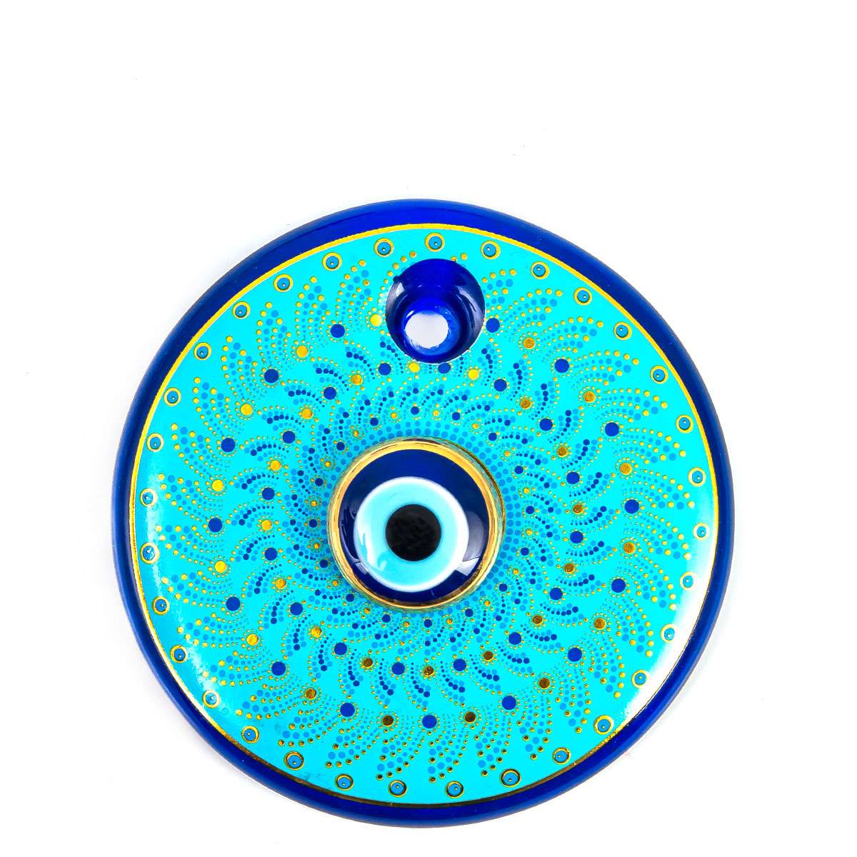 Double Evil Eye Turkish Tile Patterned No 4