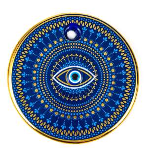 Gilded Tile Evil Eye Bead No. 6