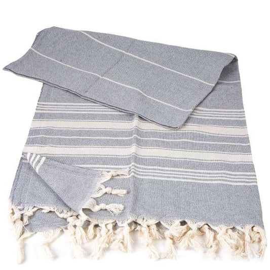 Double Bordered Peshtemal Gray